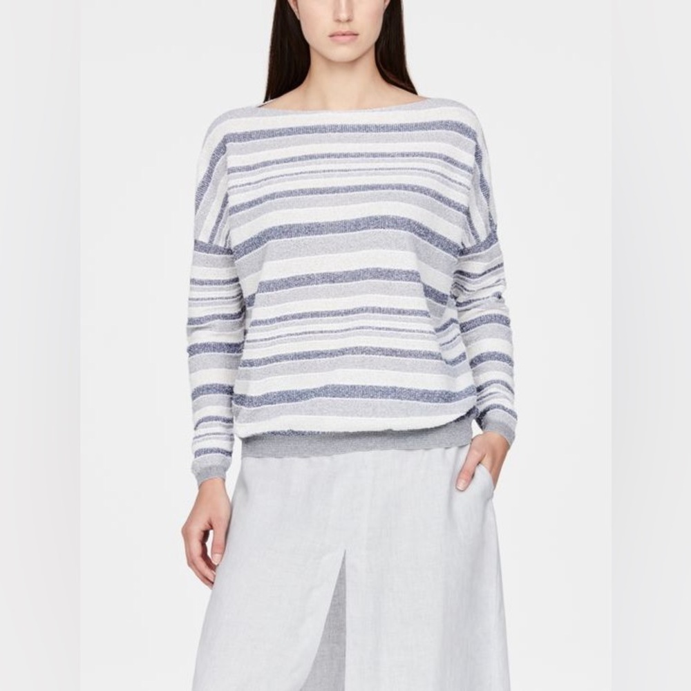 NWOT Sarah Pacini Full Sleeve Sweater - Faded Stripes